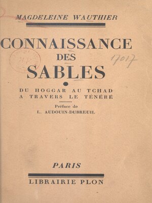 cover image of Connaissance des sables